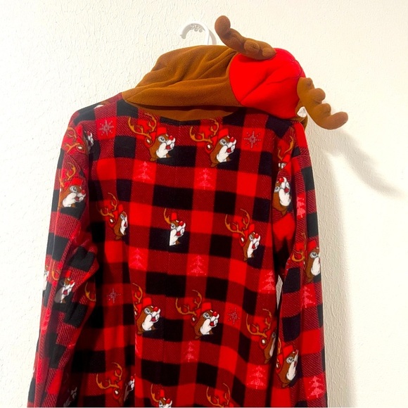 Buc-ee’s Unisex Size L/XL Onesie Beaver Hoodie/Tail Zip Up Pajama Lounge Pockets - Picture 9 of 11